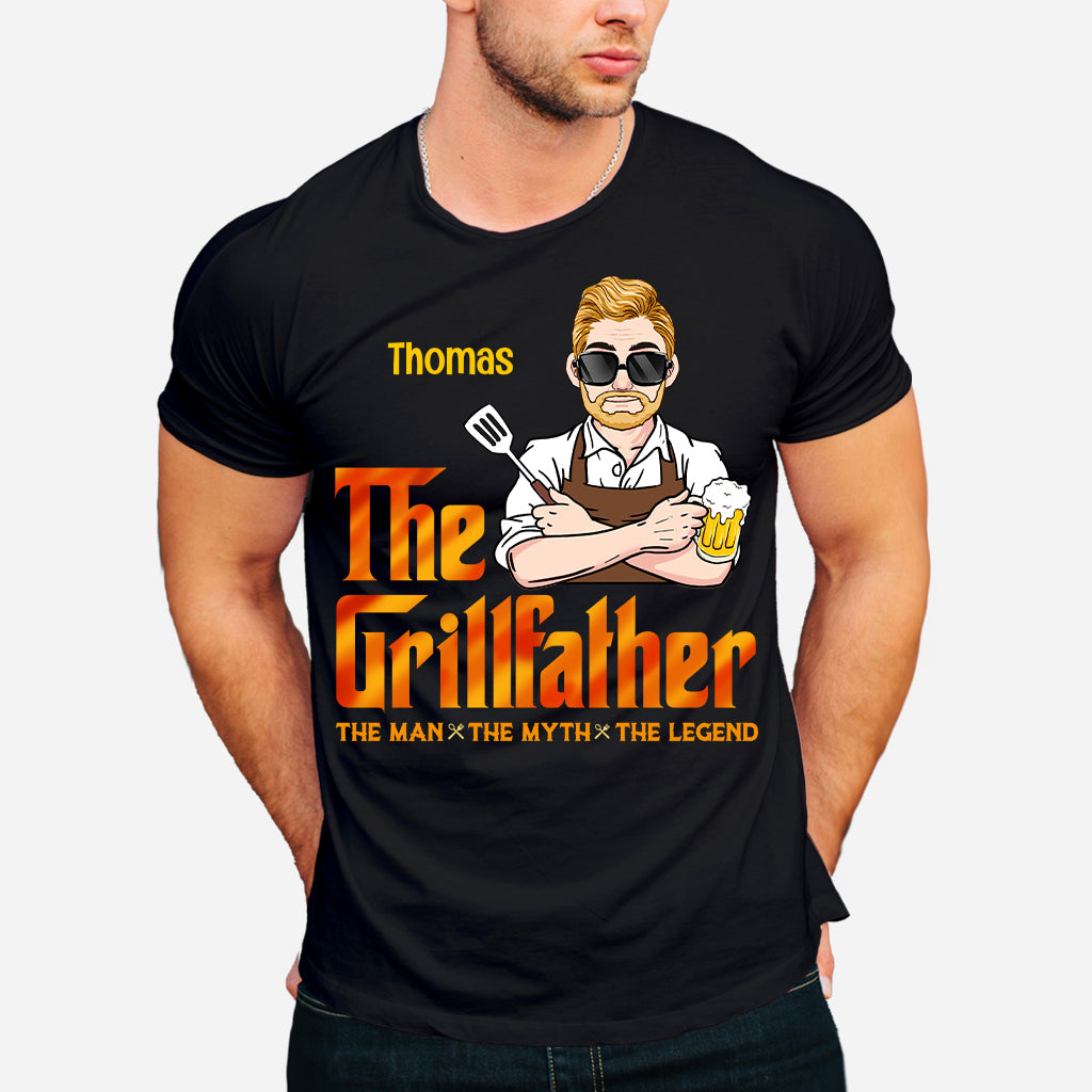 The Grillfather - Personalized Grilling T-shirt And Hoodie