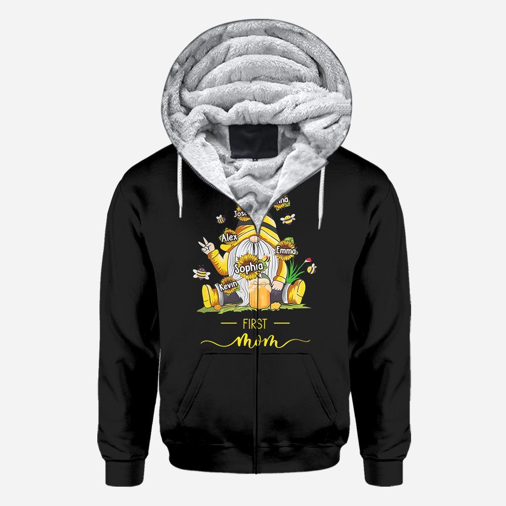 First Mother Now Grandma With Any Kid Name - Personalized Mother All Over Shirt