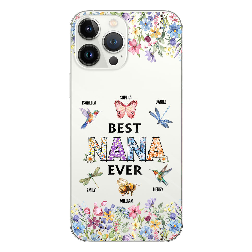 Best Mom Nana Ever - Personalized Grandma Clear Phone Case