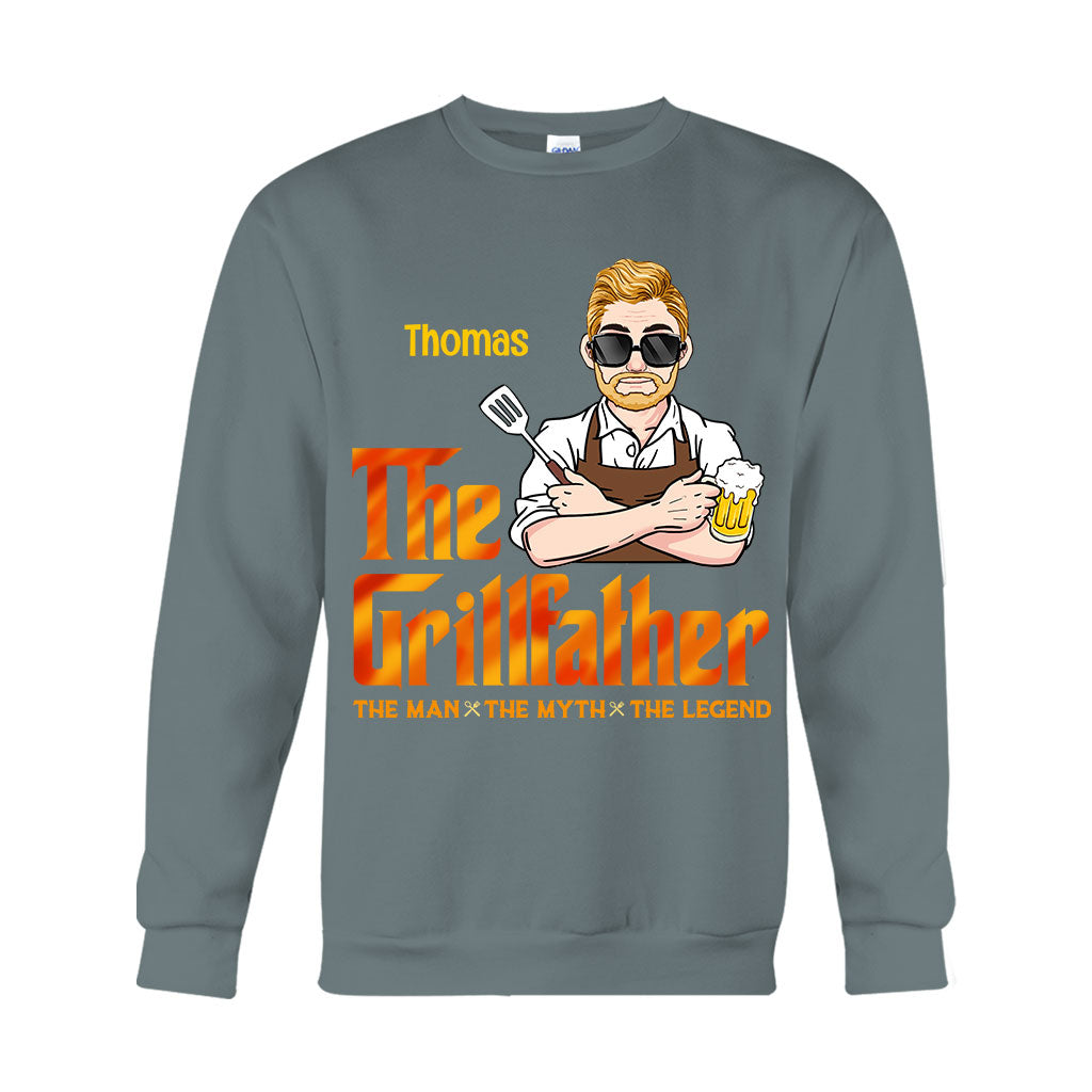 The Grillfather - Personalized Grilling T-shirt And Hoodie