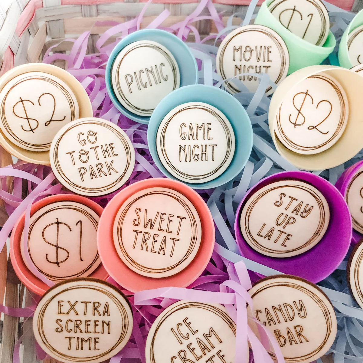 Easter Egg Tokens Set - Easter Day Easter Egg Tokens