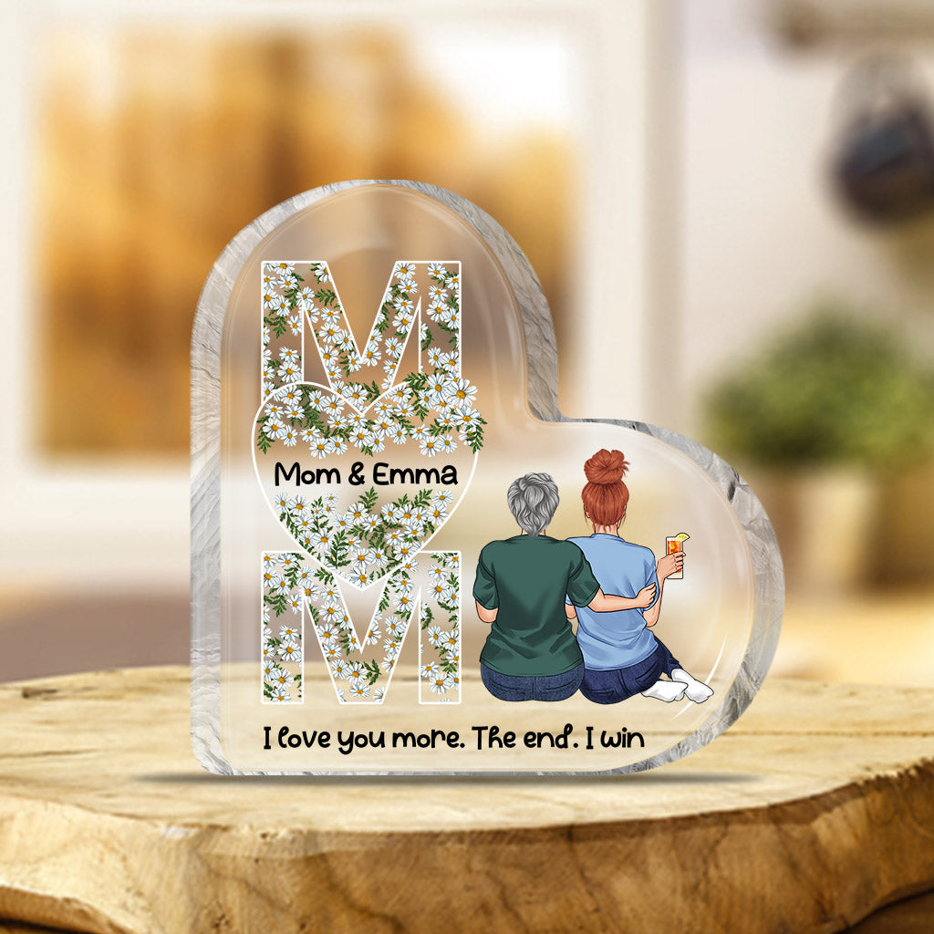 Mother Floral Custom Message - Personalized Mother Custom Shaped Acrylic Plaque