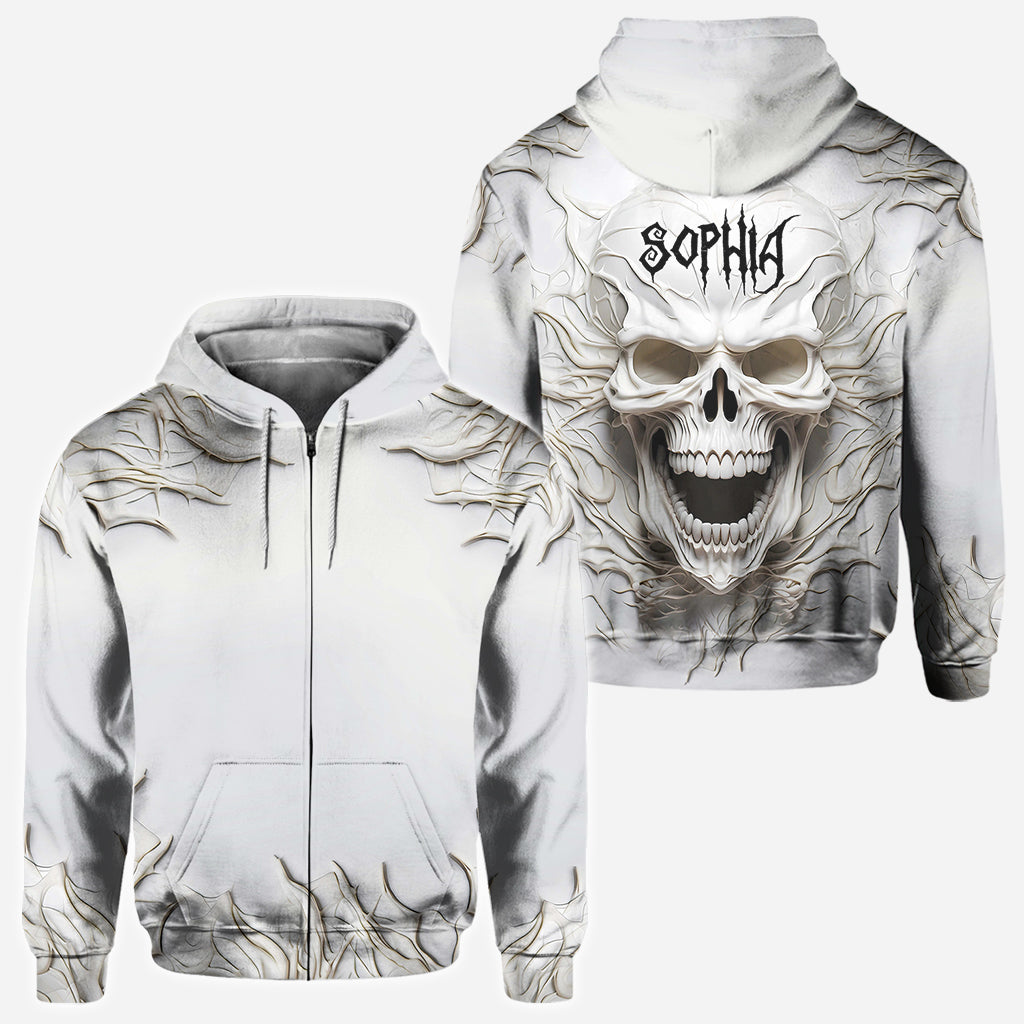Beautiful White Skeleton - Personalized Skull All Over Shirt
