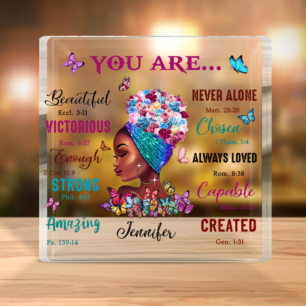 You Are - Personalized African American Custom Shaped Acrylic Plaque