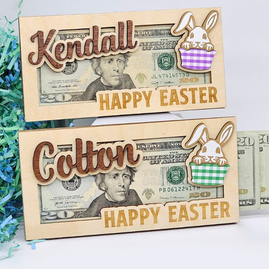 Bunny Money Holder - Personalized Easter Day Bunny Money Holder