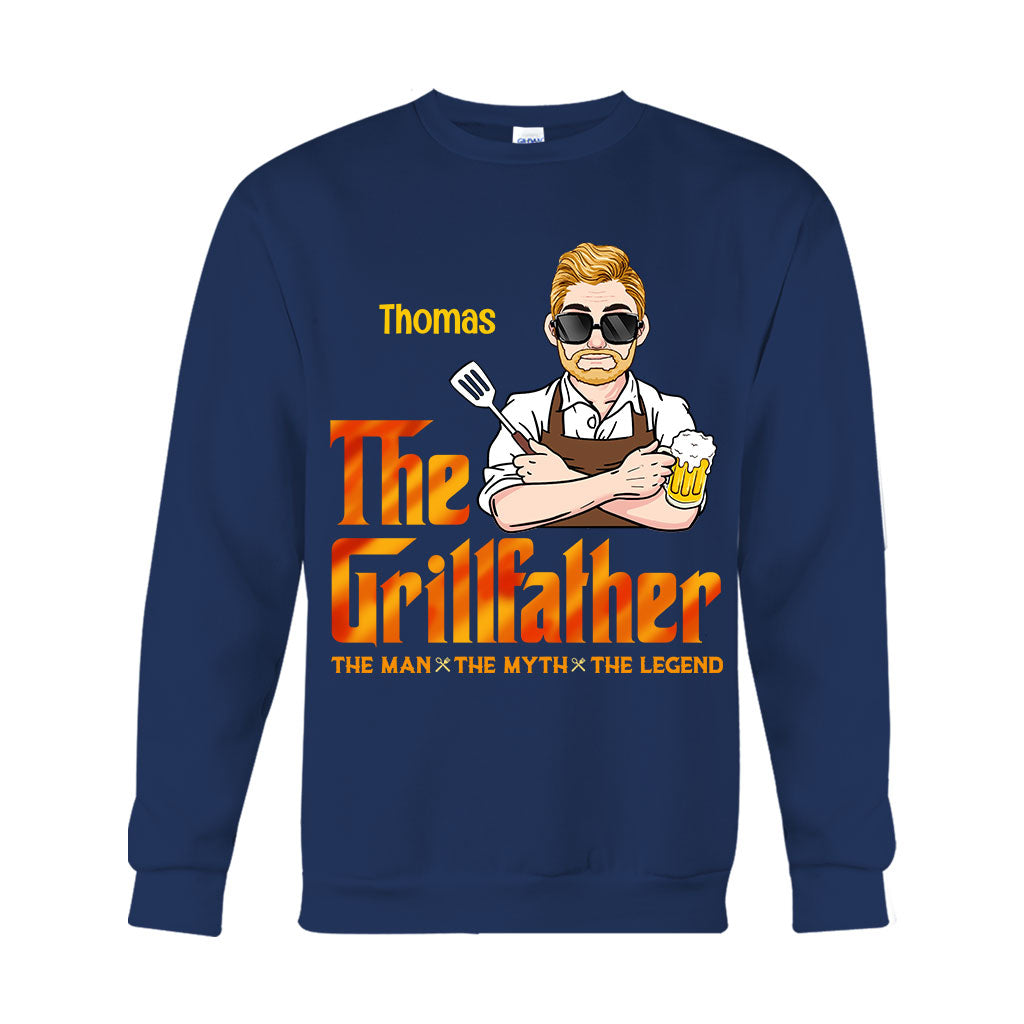 The Grillfather - Personalized Grilling T-shirt And Hoodie