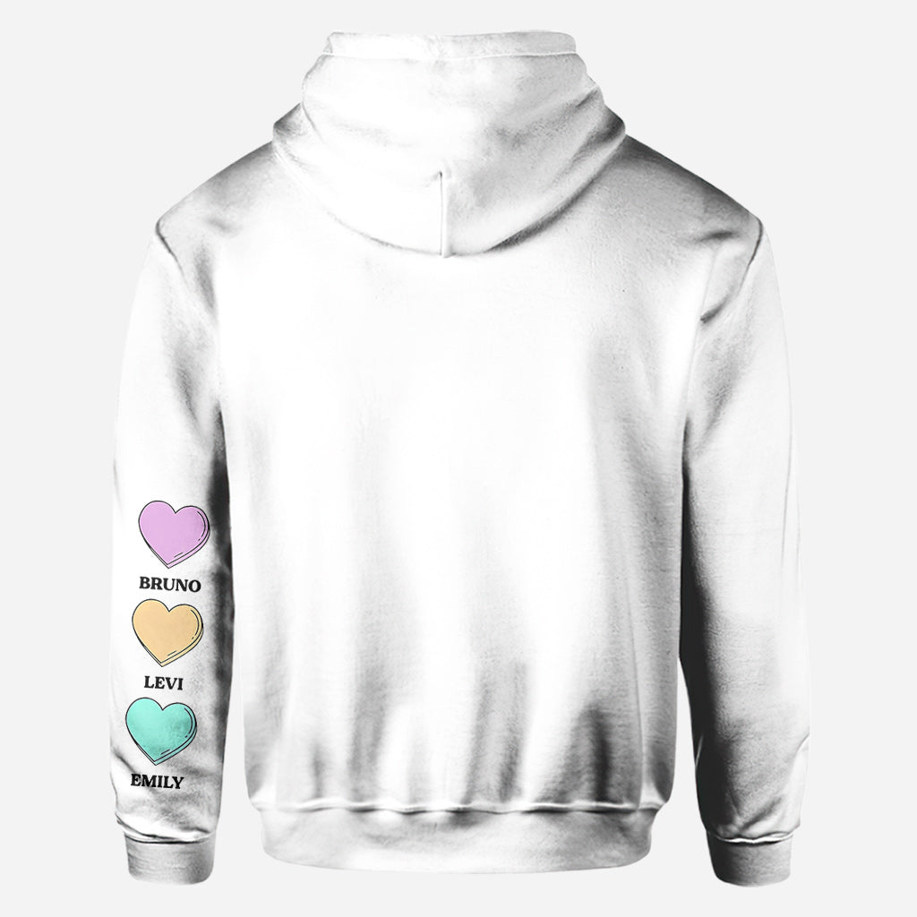 This Grandma Wears Her Heart On Her Sleeve - Personalized Grandma All Over Shirt