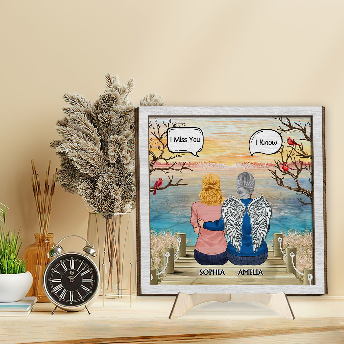 I Miss You I Know Memorial Gift - Personalized Memorial 2 Layered Wood Sign / Wood Plaque