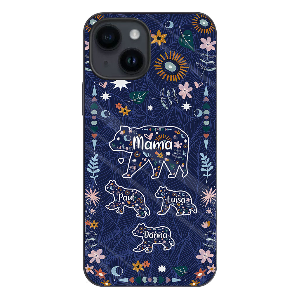 Mama Bear Floral - Personalized Mother Phone Case