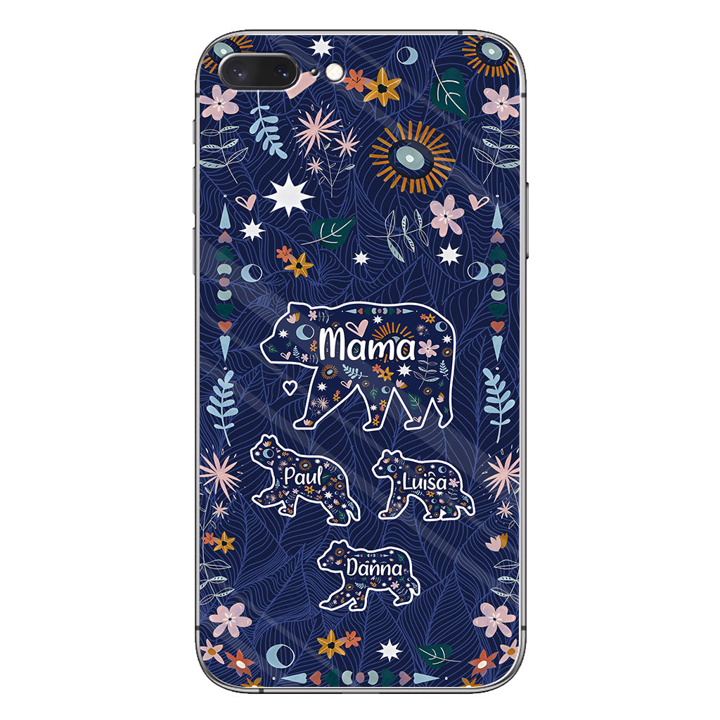 Mama Bear Floral - Personalized Mother Phone Case