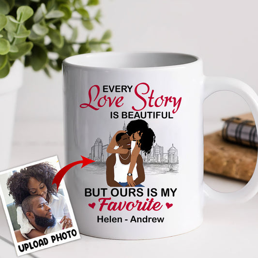 Our Story Is My Favorite - Personalized African American Mug