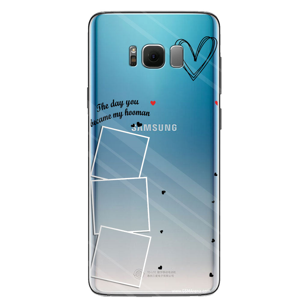 The Day You Became My Hooman Dog Cat Pet Lover Custom Photos And Calendar - Personalized Dog Clear Phone Case