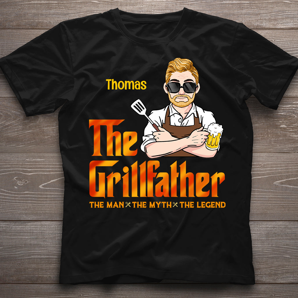 The Grillfather - Personalized Grilling T-shirt And Hoodie