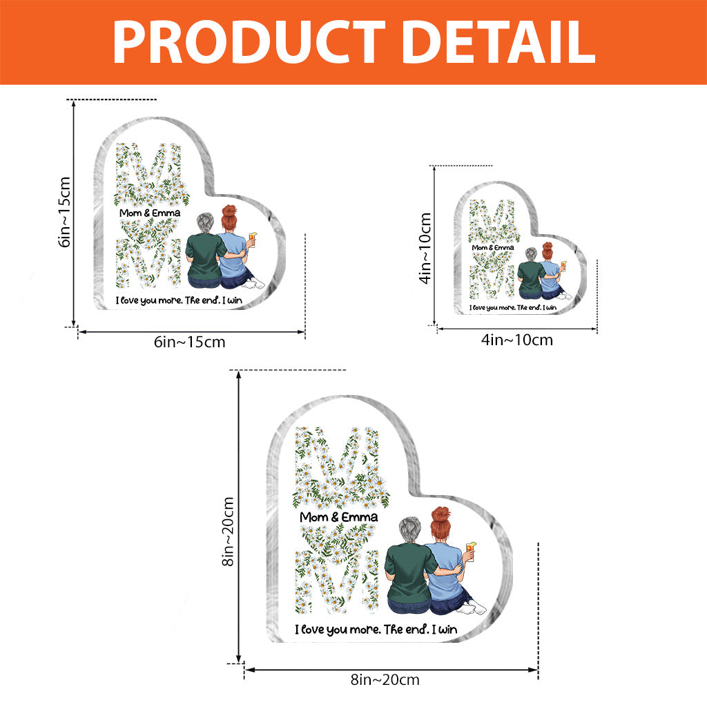 Mother Floral Custom Message - Personalized Mother Custom Shaped Acrylic Plaque