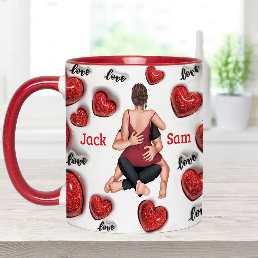 Everyday I Love You - Personalized Couple Accent Mug