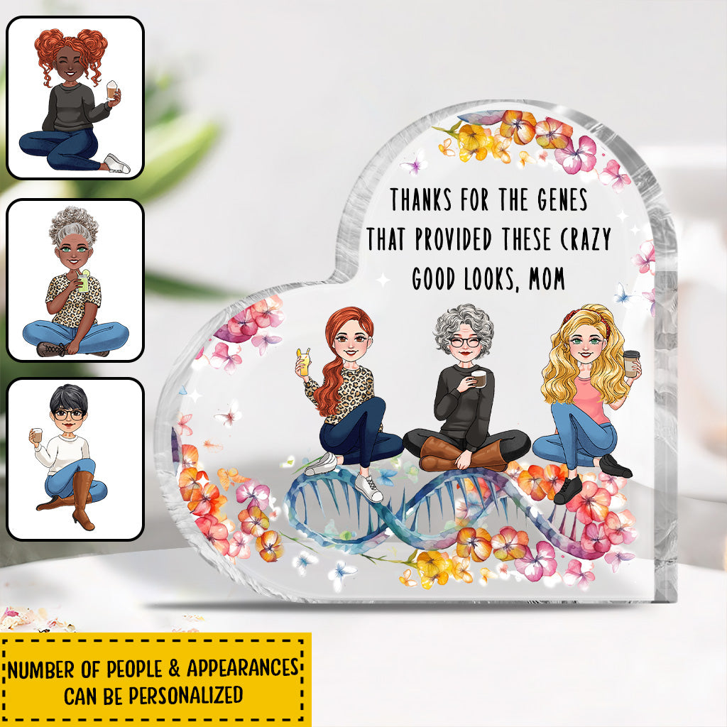 Thanks For The Genes - Personalized Mother Custom Shaped Acrylic Plaque