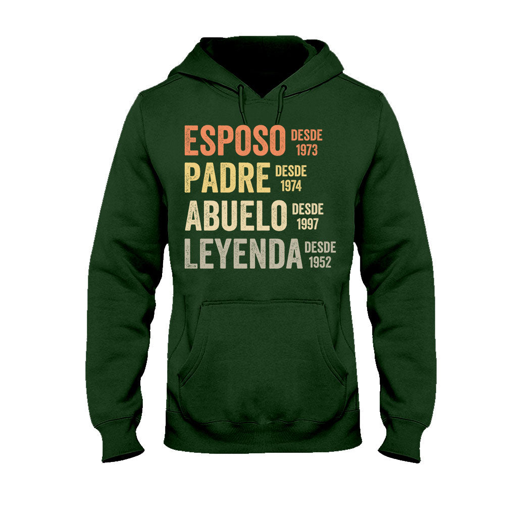 Esposo Padre Abuelo Leyenda - Personalized Father T-shirt And Hoodie