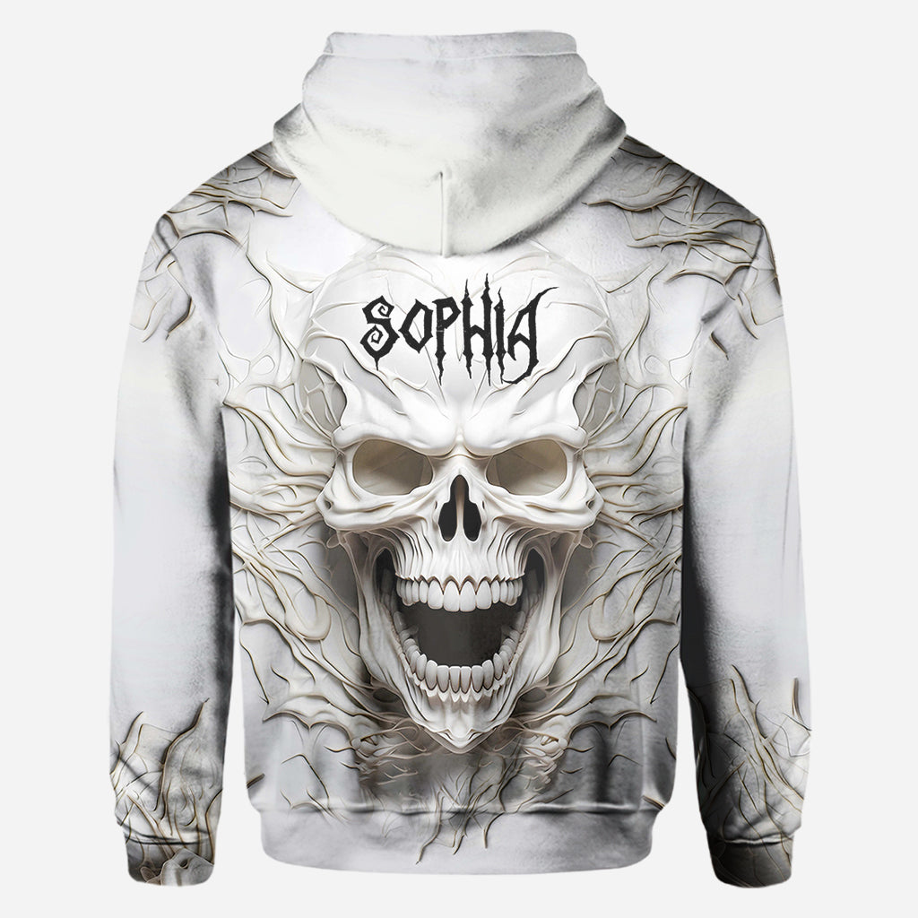 Beautiful White Skeleton - Personalized Skull All Over Shirt