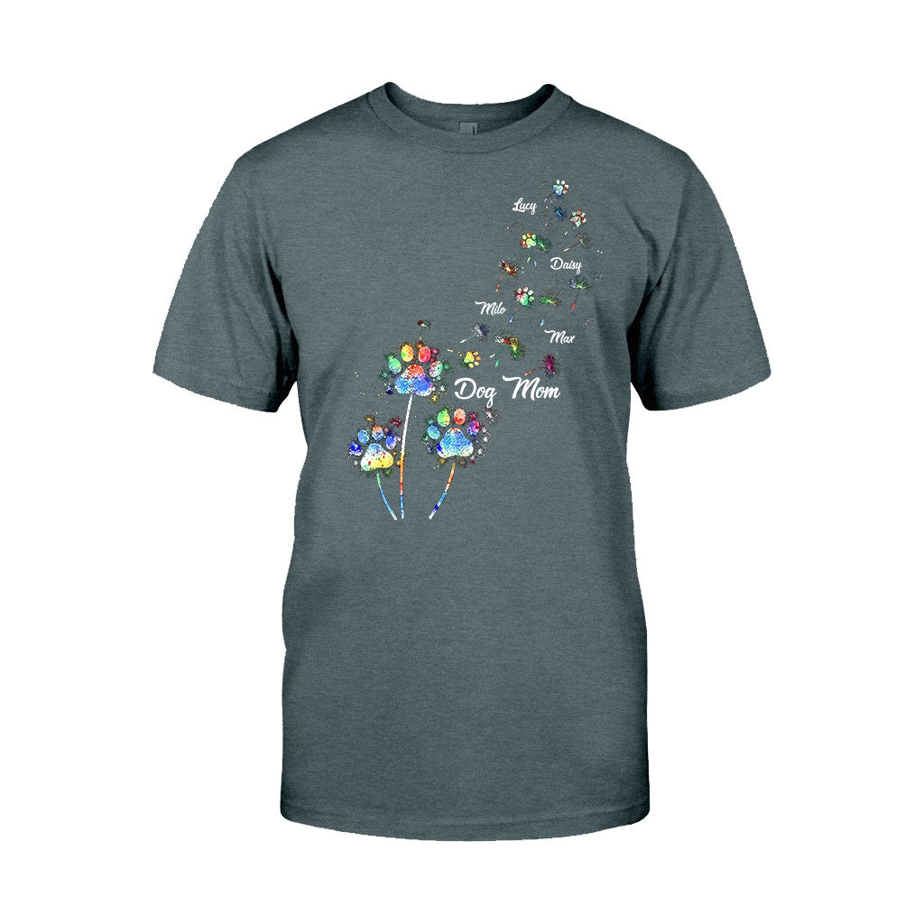 Dog Mom/ Cat Mom/ Pet Mom Colorful Dandelion - Personalized Dog T-shirt And Hoodie