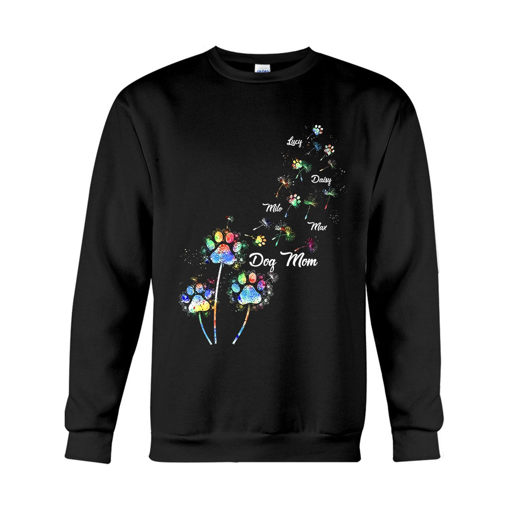 Dog Mom/ Cat Mom/ Pet Mom Colorful Dandelion - Personalized Dog T-shirt And Hoodie