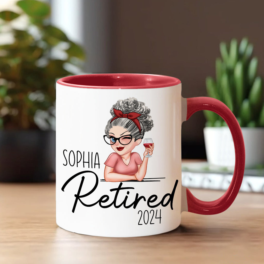 A Wise Woman Once Said - Personalized Retired Accent Mug