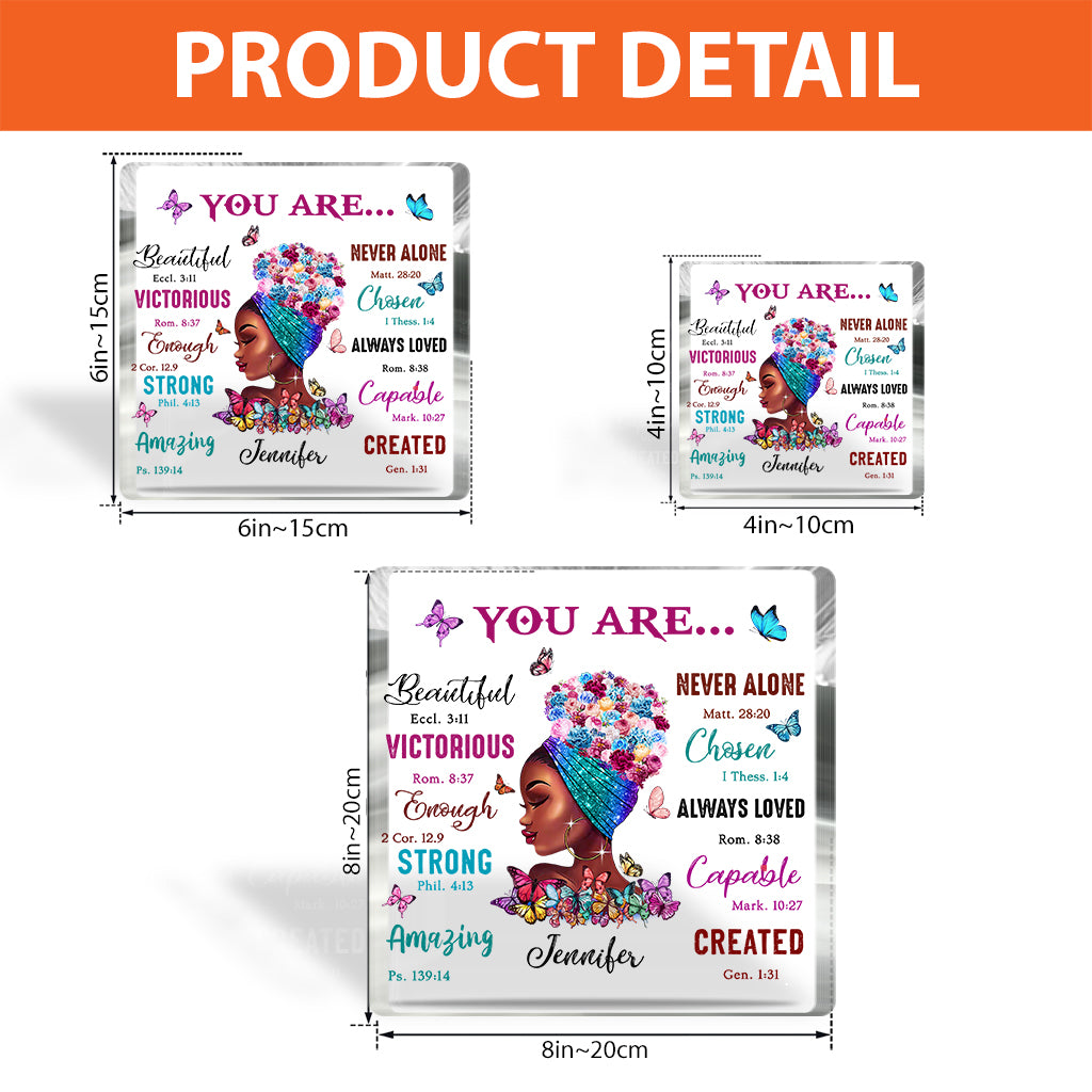 You Are - Personalized African American Custom Shaped Acrylic Plaque