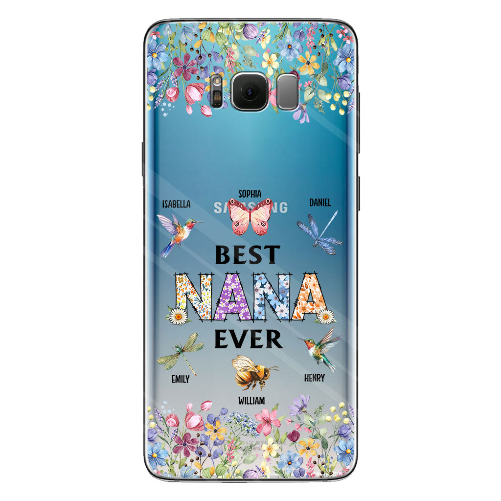 Best Mom Nana Ever - Personalized Grandma Clear Phone Case