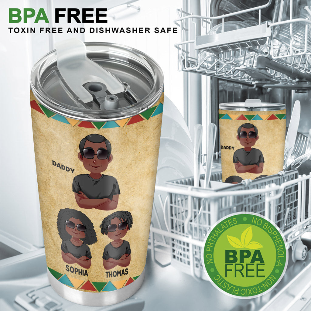 Dope Black Dad - Personalized African American Tumbler