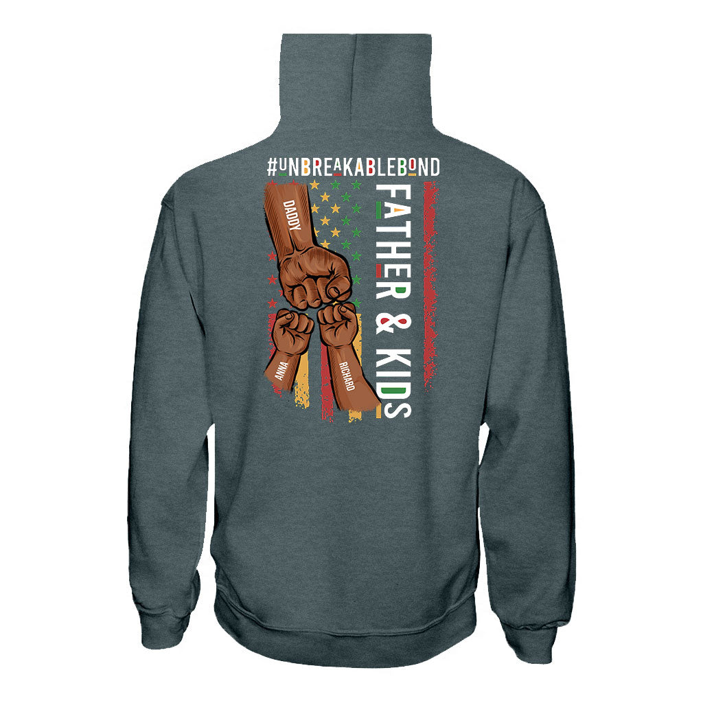Father & Son Unbreakablebond - Personalized African American T-shirt and Hoodie