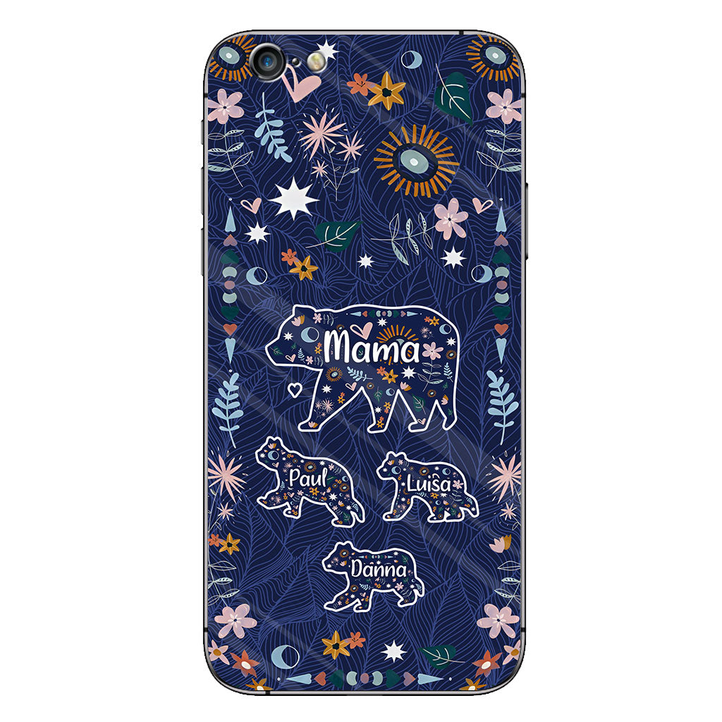 Mama Bear Floral - Personalized Mother Phone Case