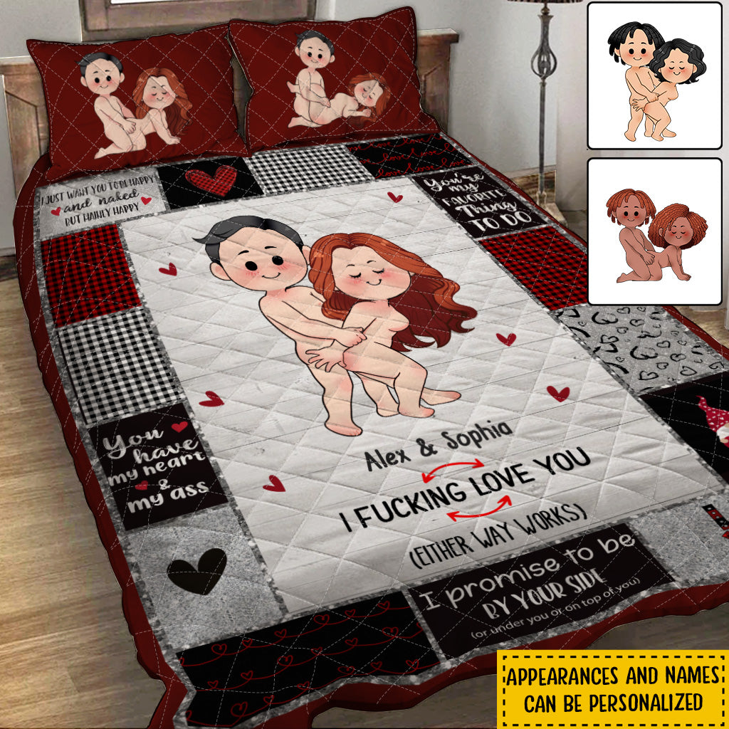 I Love You - Personalized Couple Quilt Set