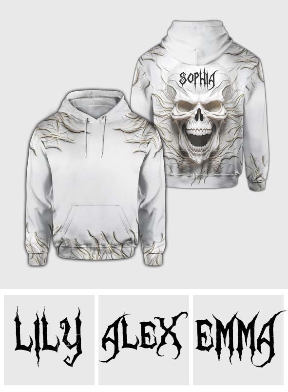 Beautiful White Skeleton - Personalized Skull All Over Shirt