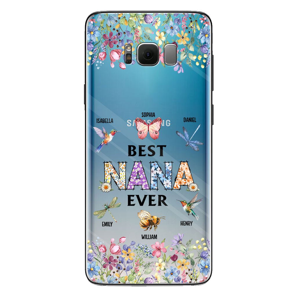Best Mom Nana Ever - Personalized Grandma Clear Phone Case