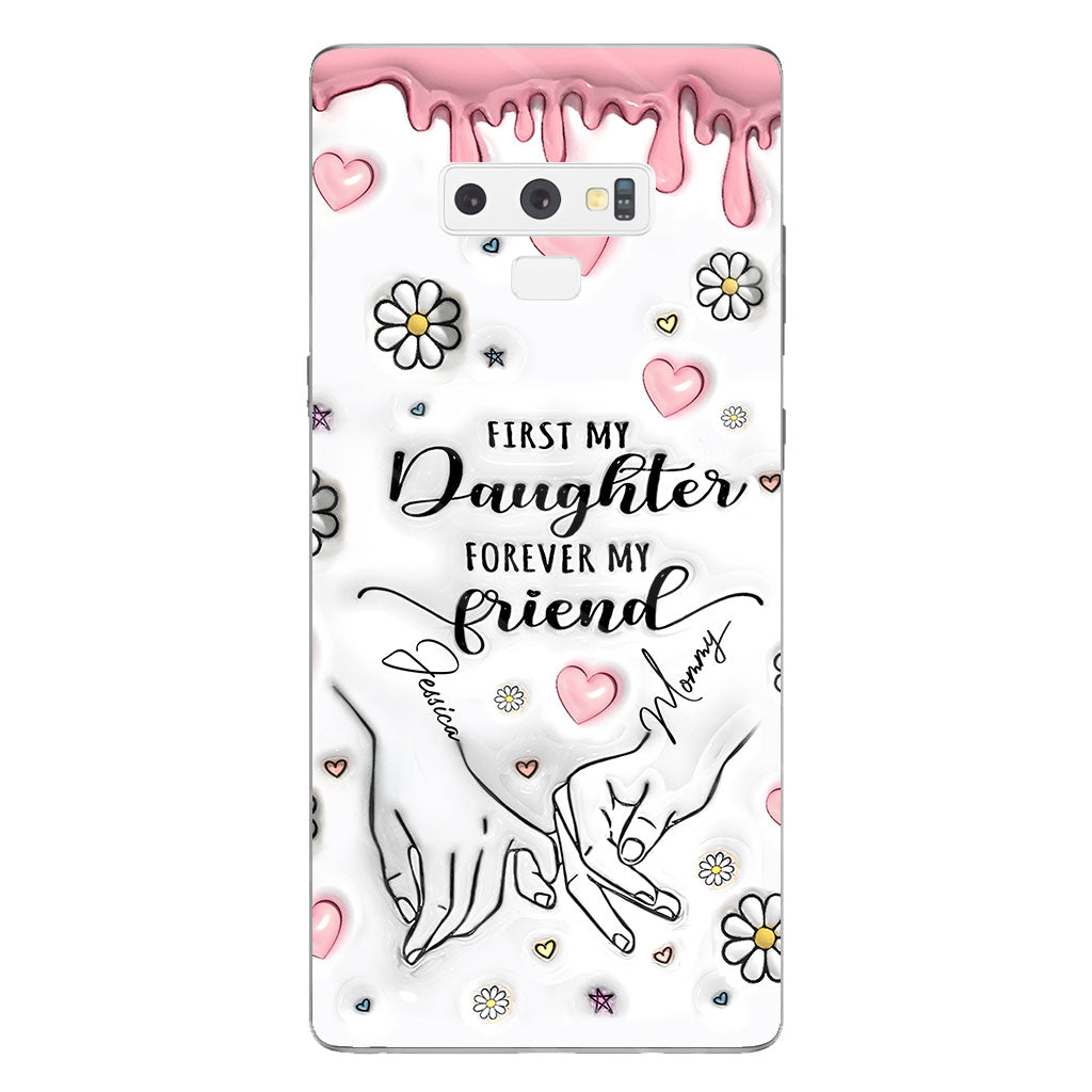 First My Mother Forever My Friend - Personalized Mother Clear Phone Case