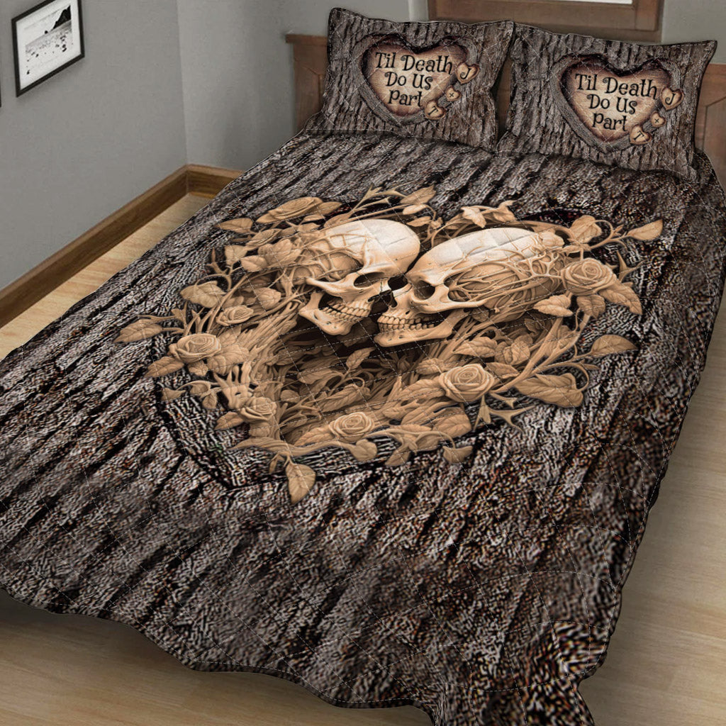 Til Death Do Us Part - Personalized Couple Quilt Set