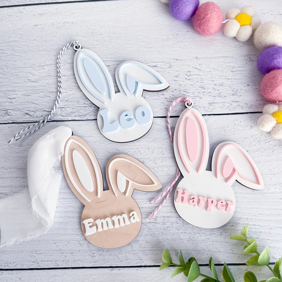 Easter Basket Tag - Personalized Easter Day Easter Basket Tag