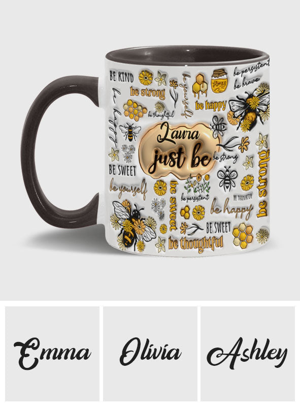 Just Bee Happy - Personalized Accent Mug