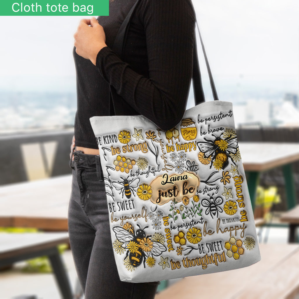 Just Be Happy - Personalized Tote Bag