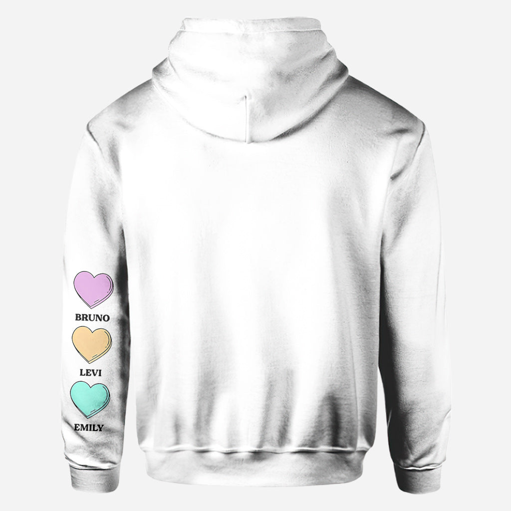 This Grandma Wears Her Heart On Her Sleeve - Personalized Grandma All Over Shirt