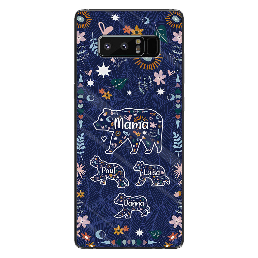 Mama Bear Floral - Personalized Mother Phone Case