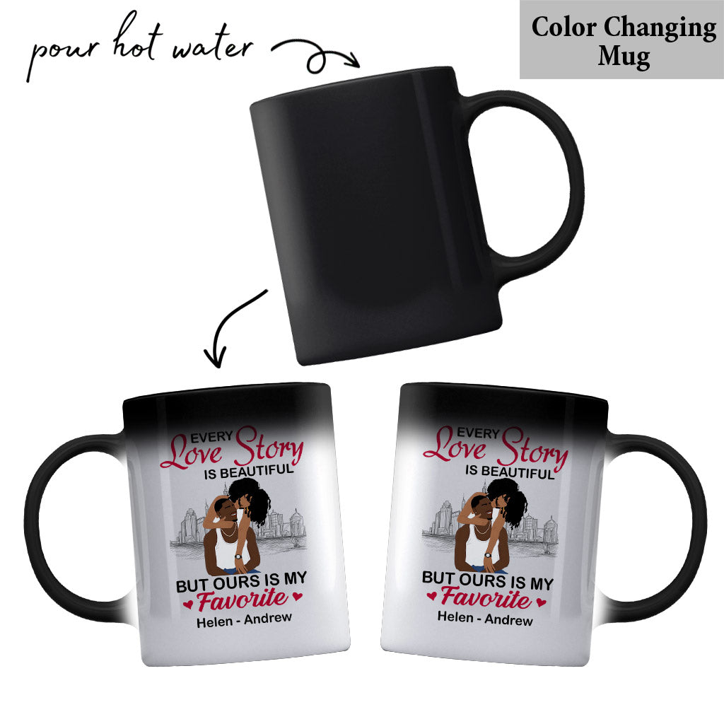 Our Story Is My Favorite - Personalized African American Mug