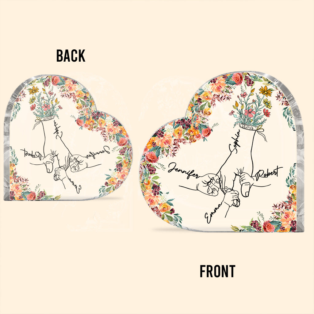 Mother And Daughters - Personalized Mother Custom Shaped Acrylic Plaque