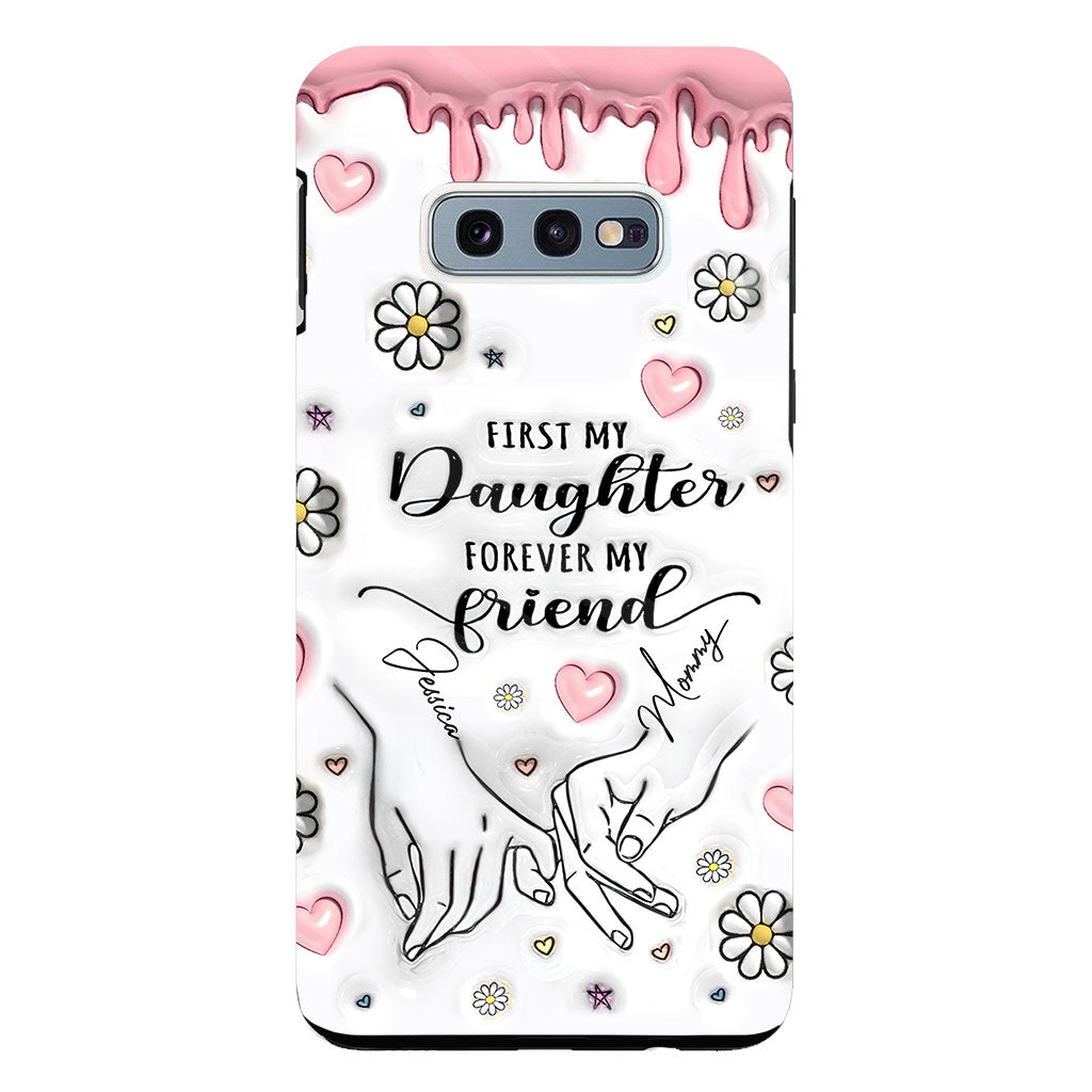 First My Mother Forever My Friend - Personalized Mother Clear Phone Case