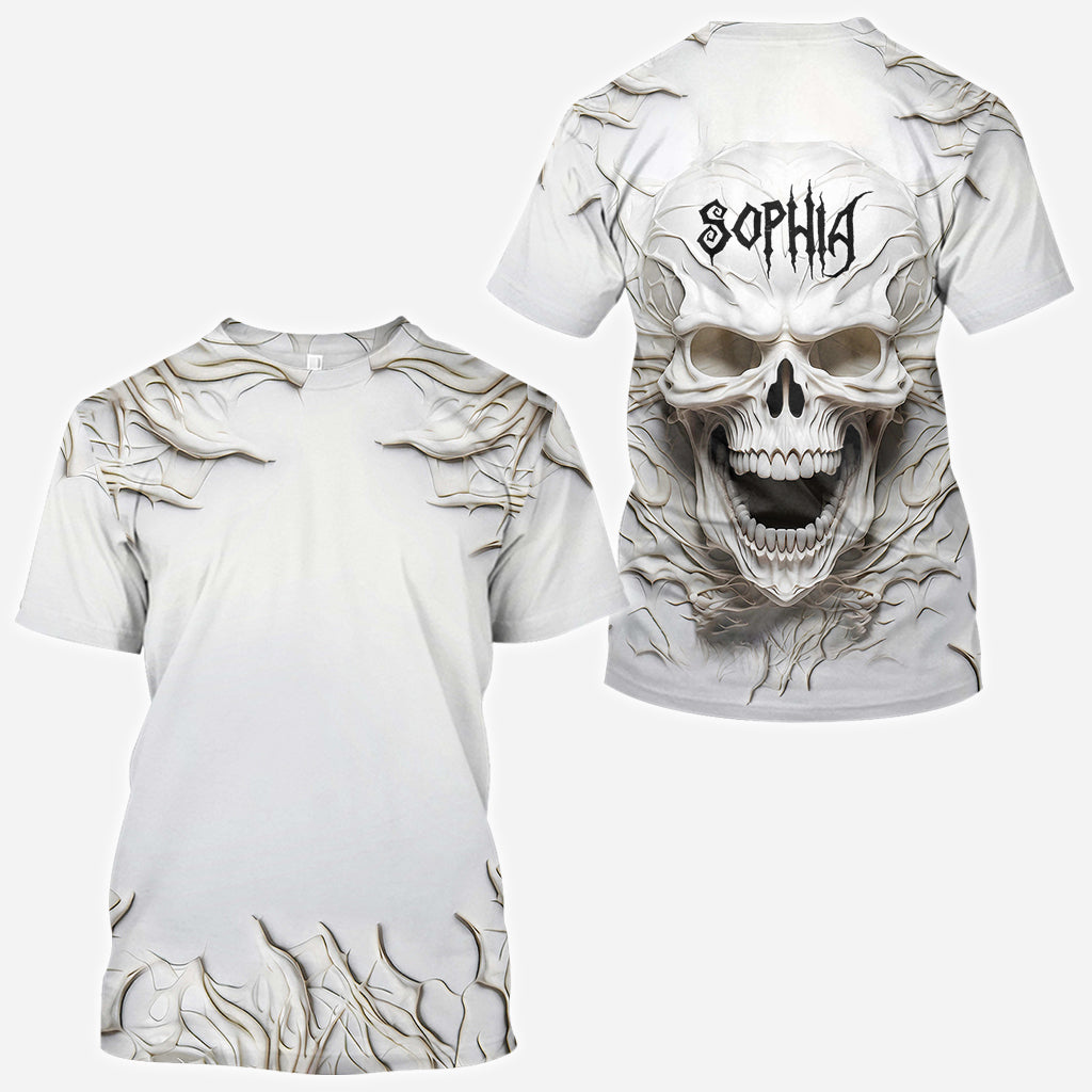Beautiful White Skeleton - Personalized Skull All Over Shirt