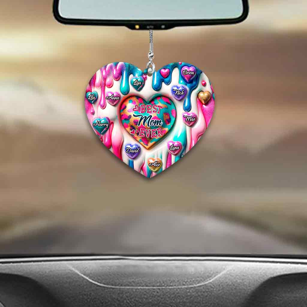 Best Mom Grandma Ever - Personalized Mother Car Ornament