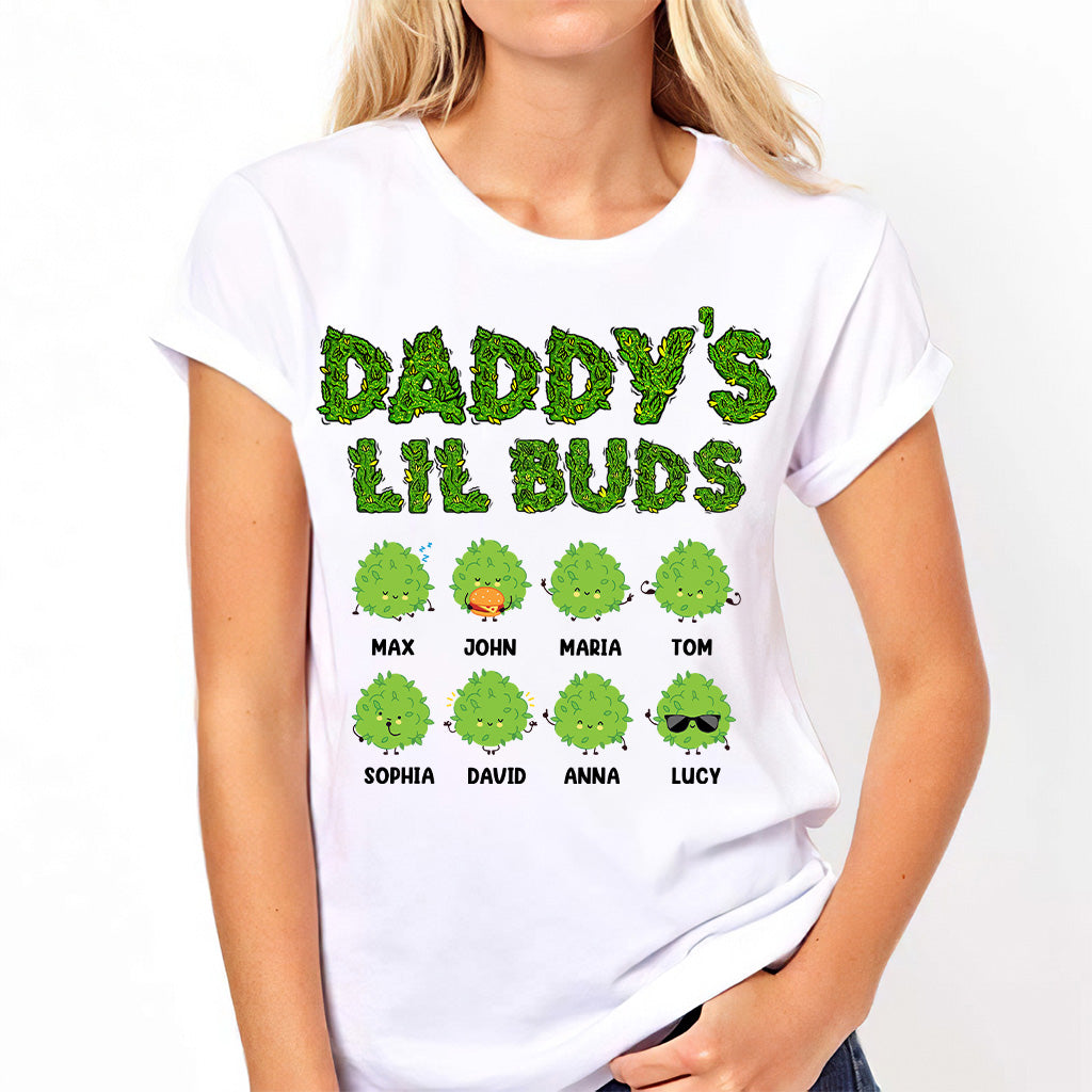 Daddy's Lil Buds - Personalized Weed T-shirt And Hoodie