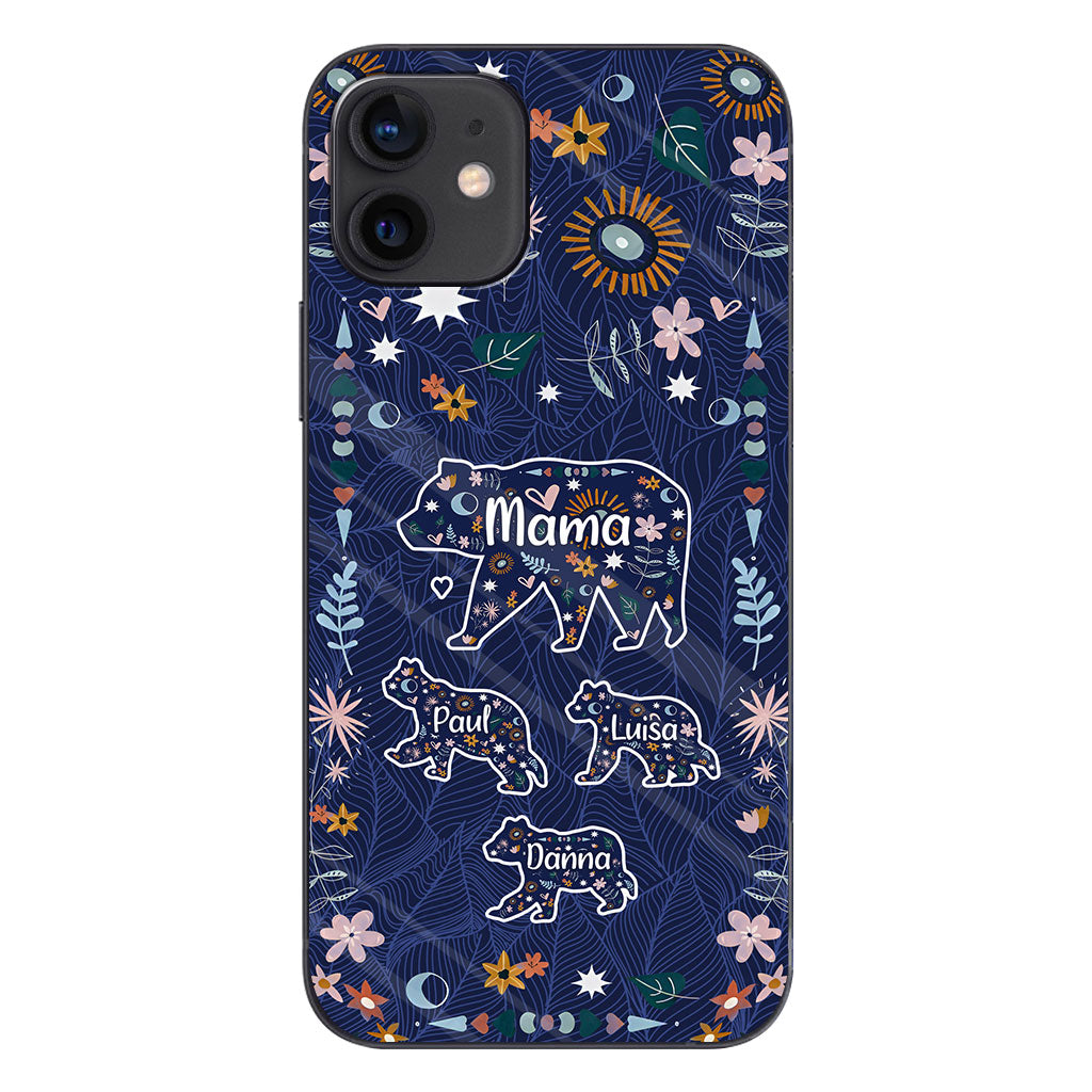 Mama Bear Floral - Personalized Mother Phone Case