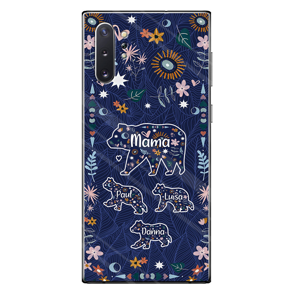 Mama Bear Floral - Personalized Mother Phone Case