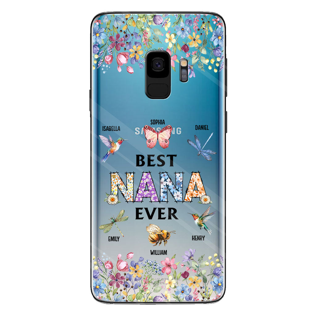 Best Mom Nana Ever - Personalized Grandma Clear Phone Case
