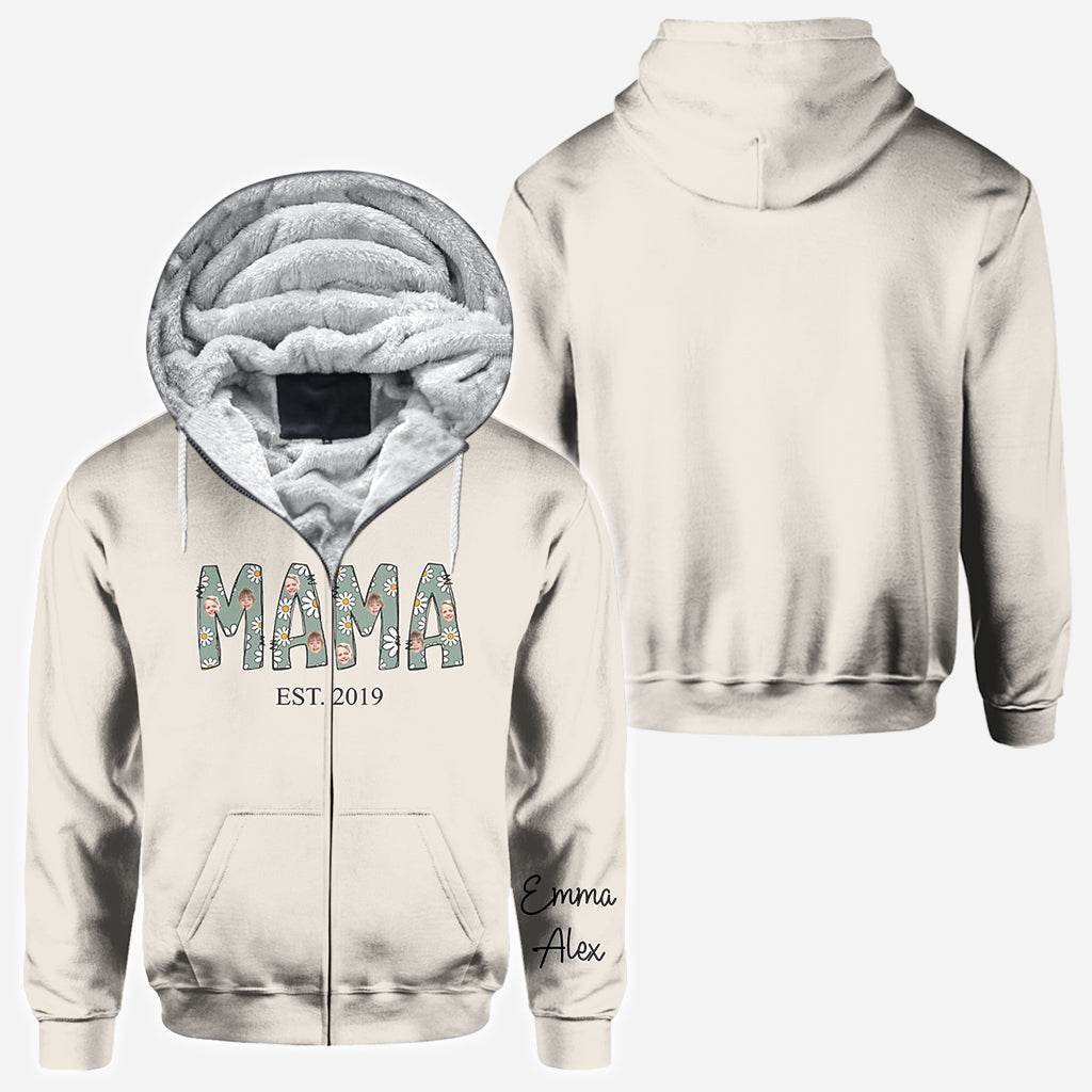 Mama Est. Photo Face Custom Daisy - Personalized Mother All Over Shirt